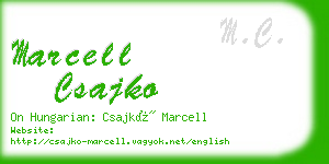 marcell csajko business card